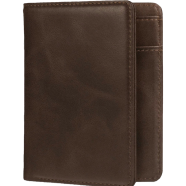 Zays Premium Handcrafted Slim Bifold Leather Short Wallet Men Women Chocolate Color (ZSW127-Chocolate) icon