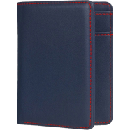 Zays Handcrafted Premium Leather Bifold Short Wallet (ZSW128-Navy) image