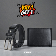 Zays Special Premium Leather Belt And Wallet (Buy1 Get1 FREE) image