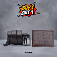 Zays Special Premium Leather Belt And Wallet (Buy1 Get1 FREE) image