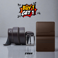 Zays Special Premium Leather Belt and Card Holder (Buy1 Get1 FREE) image