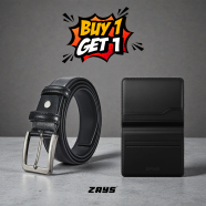 Zays Special Premium Leather Belt and Card Holder (Buy1 Get1 FREE) image