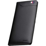 Zays Ultra-Thin Genuine Leather Long Wallet Slim, Durable with Multiple Pockets (ZLW101-Black) icon