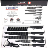 Zepter 6 Piece Knife Set Finished In Wrinkle Black image