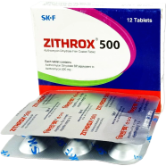 Zithrox 500 mg Tablet 6's Strip image