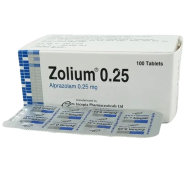 Zolium 0.25 mg Tablet 10's strip image