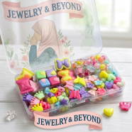  100gm Plastic Beads Combo Set 10 Designs For Jewelry Without Box image