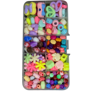  100gm Plastic Beads Combo Set 10 Designs For Jewelry Without Box icon