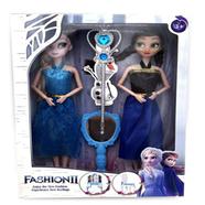 11.5 inch solid movable joint doll with wand mirror 2pcs image