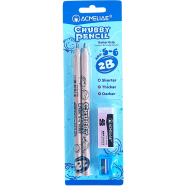  2B Acmeliae (43070) Chubby Pencil Age 5-6 With 4B Art Eraser And Sharpener 3 PCS Set image