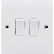 VGTEC 2 Gang 1 way switch (Classic-V series) image