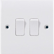 VGTEC 2 Gang 1 way switch (Classic-V series) image