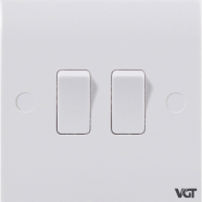  VGTEC 2 Gang 1 way switch (Classic series) image