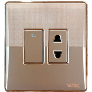  2 Pin socket with switch (Platinum series) image