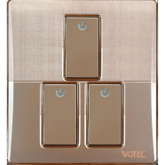  3 Gang 1 way switch (Platinum series) image