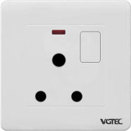  3 Pin round socket with switch (Business series) image
