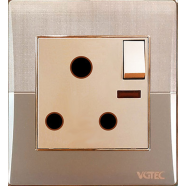  3 Pin round socket with switch (Platinum series) image
