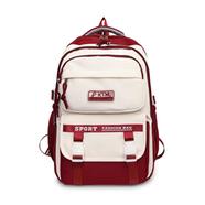 Academy Style School Bag Book Bag Lightweight College Student Backpack Red image