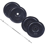  Adjustable Weight Lifting Set - 30 kg Black Plate with 3 Feet Bar icon
