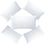  Agrey Hometex Standard Fiber Cushion, Tissue Fabric, Set of 5 image