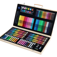  Art Set, Portable Drawing kit Crayons - 220 Pcs image