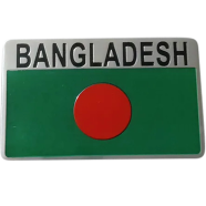  Bangladesh Flag Motorcycle Sticker Self Adhesive 80mm X 50mm (Imported) (Bogo - Buy 1 Get 1) image