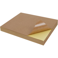  Brown kraft paper Self Adhesive Sticker- (A4 size - 50 Pcs)