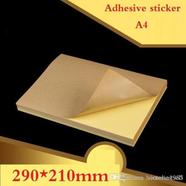  Brown kraft paper Self Adhesive Sticker- (A4 size - 50 Pcs) icon
