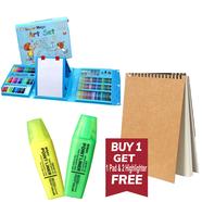 Buy 1 Super Mega Art Set 208Pc Get Handmade Drawing Pad and Highlighter Free image