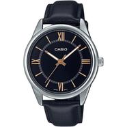  Casio Black Leather Strap Watch For Men - MTP-V005L-1B5UDF