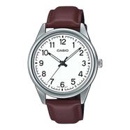 Casio Brown Leather Strap Watch For Men image