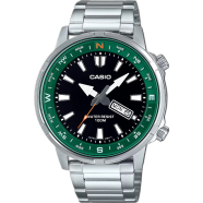  Casio MTD-130D-1A3VDF Standard Day Date Stainless Steel Chain Watch image