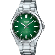  Casio MTS-RS100D-3AVDF Standard Sapphire Solar Powered Green Silver Chain Watch Men image