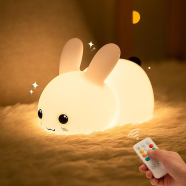 Cute Rabbit Night Lamp Room Decor Led Light For Kids Gift- image
