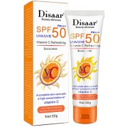  Disaar Vitamin C Sunscreen SPF50 PA Plus Plus Plus 50gm Oil Free Sunscreen Instant High Protection Sunblock Cream image