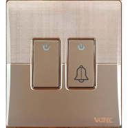  Door bell with 1 gang switch (Platinum series) image