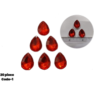  Flat Back Plastic Stone Mixed Shapes Special Set For Apparel Jewelry Crafting 20pcs image