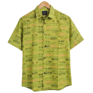  Khadem's Taat Cotton Open Collar Half Shirt for Men image