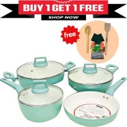  Kiam Super Ceramic 7 Pcs Set Cookere Set IB With 11Pcs FREE image