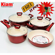  Kiam Super Ceramic 7 Pcs Set Cookere Set IB With 11Pcs FREE image