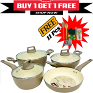  Kiam Super Ceramic 7 Pcs Set Cookere Set IB With 11Pcs FREE image