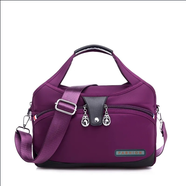 লার্জ ক্যাপাসিটি ওয়াটারপ্রুফ অ্যান্টি-থেফট ফ্যাশন ( পার্পল কালার) image