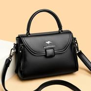  Luxury Designer Fashion High Quality Leather Kangaroo Handbag Black image