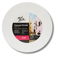  Mont Marte Round Canvas Panels- 30cm Pkt of 2