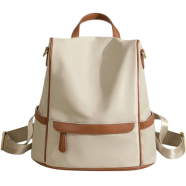  New Design Women Backpack Nylon Waterproof Anti-Theft Travel Backpack Apricot icon