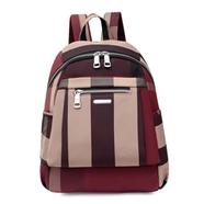  Nylon Backpack Durable Waterproof Casual Shoulder Bag Wine Red image