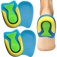  Pairs Of Silicone Gel Heel Pads Heel Spur Inserts Orthopaedic Heel Cushions Soft Gel Insoles For Relief From Plantar Fasciitis Heel Spurs And Achilles Pain image