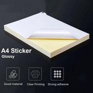  Premium Quality White Glossy Self Adhesive Sticker Paper- 50 Pcs icon