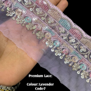  Premium Sequin And Beadwork Embroidered Lace Trim image