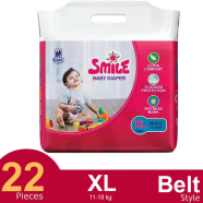  SMC Smile Belt System Baby Diaper (Size-XL) (11-18kg) (22Pcs) image
